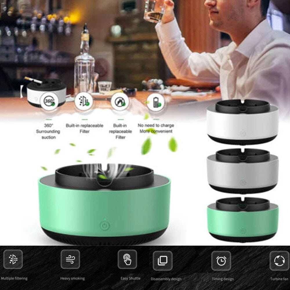 Smoke Removal Air Purification Ashtray Anion Purification Practical Automatic Purifier Ashtray Portable Gadgets For Car Ashtray Smoke removal ashtray null 